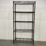 #344 Black Wire Shelving Unit