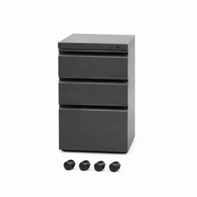 #394 Three Drawer Mobile Pedestal